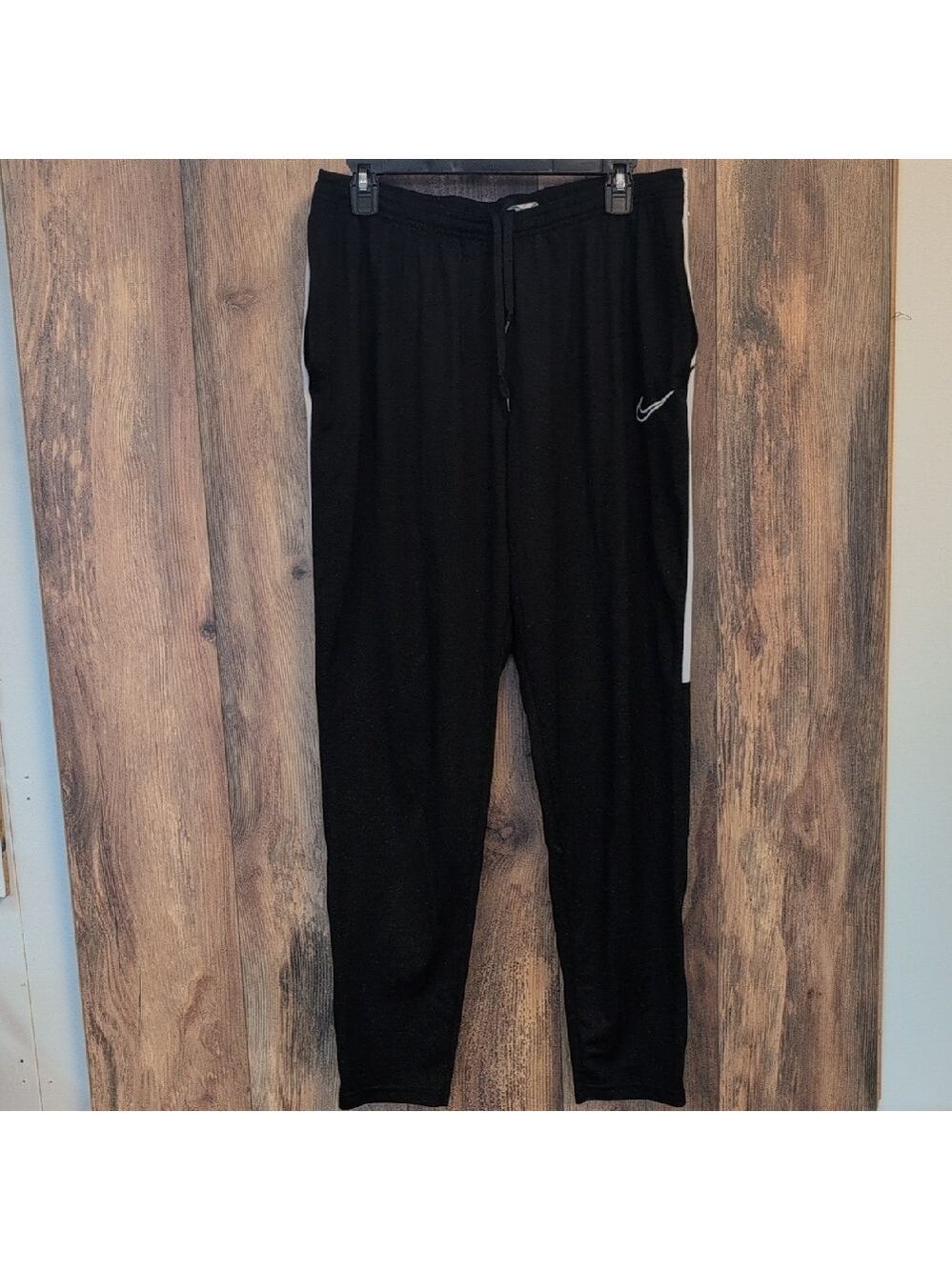 Nike Men's Black Track Pants with White Detailing XXL 721B
